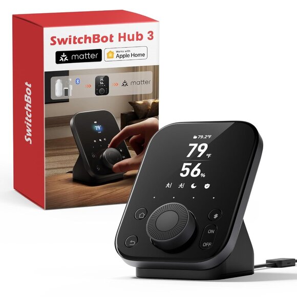 Hub 3 3rd Gen, Smart Home Hub with 2.4" IPS Screen & Knob Control, WiFi Thermome - Picture 1 of 9